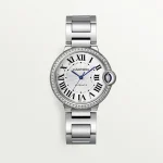 Cartier Ballon Bleu Bleu Silver Diamond 36mm W4BB0024