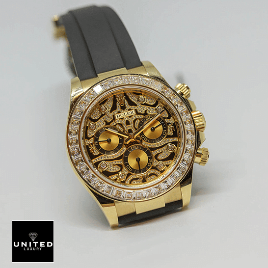 Rolex Daytona Eye of the Tiger Yellow Gold 116508-0004 Replica Gem-Set Bezel