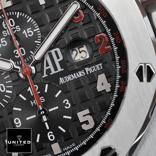 AP Shaquille Replica 9 Audemars Piguet Royal Oak Black Dial Replica red second hand