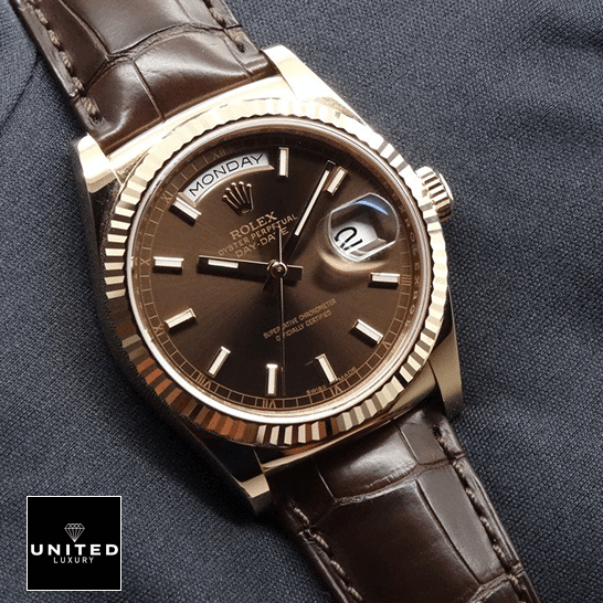 Rolex Day-Date 118139 V5 Chocolate Dial Replica