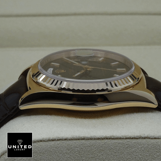 Rolex Day-Date 118139 V5 Stainless Steel Case Left Side Replica