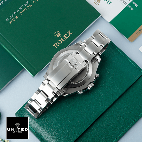Rolex Yacht-Master II White Dial 116689-0001 Oyster Replica 4 Rolex 116689-0001 Stainless Steel Replica on the warranty card
