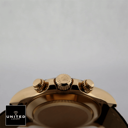 Rolex Cosmograph Daytona 116515LN-0003 Replica Yellow Gold Crown Pusher
