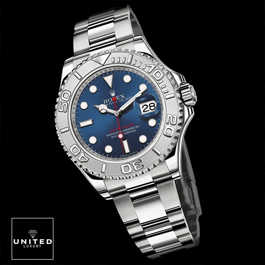 Rolex Yacht-Master Automatic Replica 3 Rolex Yacht Master 116622 Blue Dial Replica black background