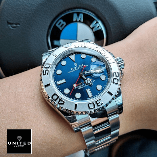Rolex Yacht-Master Automatic Replica 4 Rolex Yacht Master 116622 Platinum Blue Dial Replica bmv steering wheel