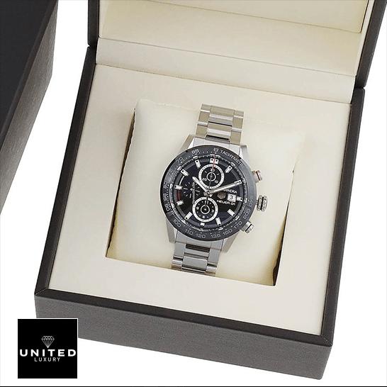 TAG Heuer Carrera Steel Black Replica 4 Tag Heuer cAR201Z.BA0714 Carrera Caliber Heuer 01 Replica in the box