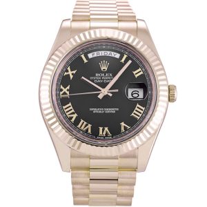 Replica Rolex Day-Date II 41mm Black Dial 218235