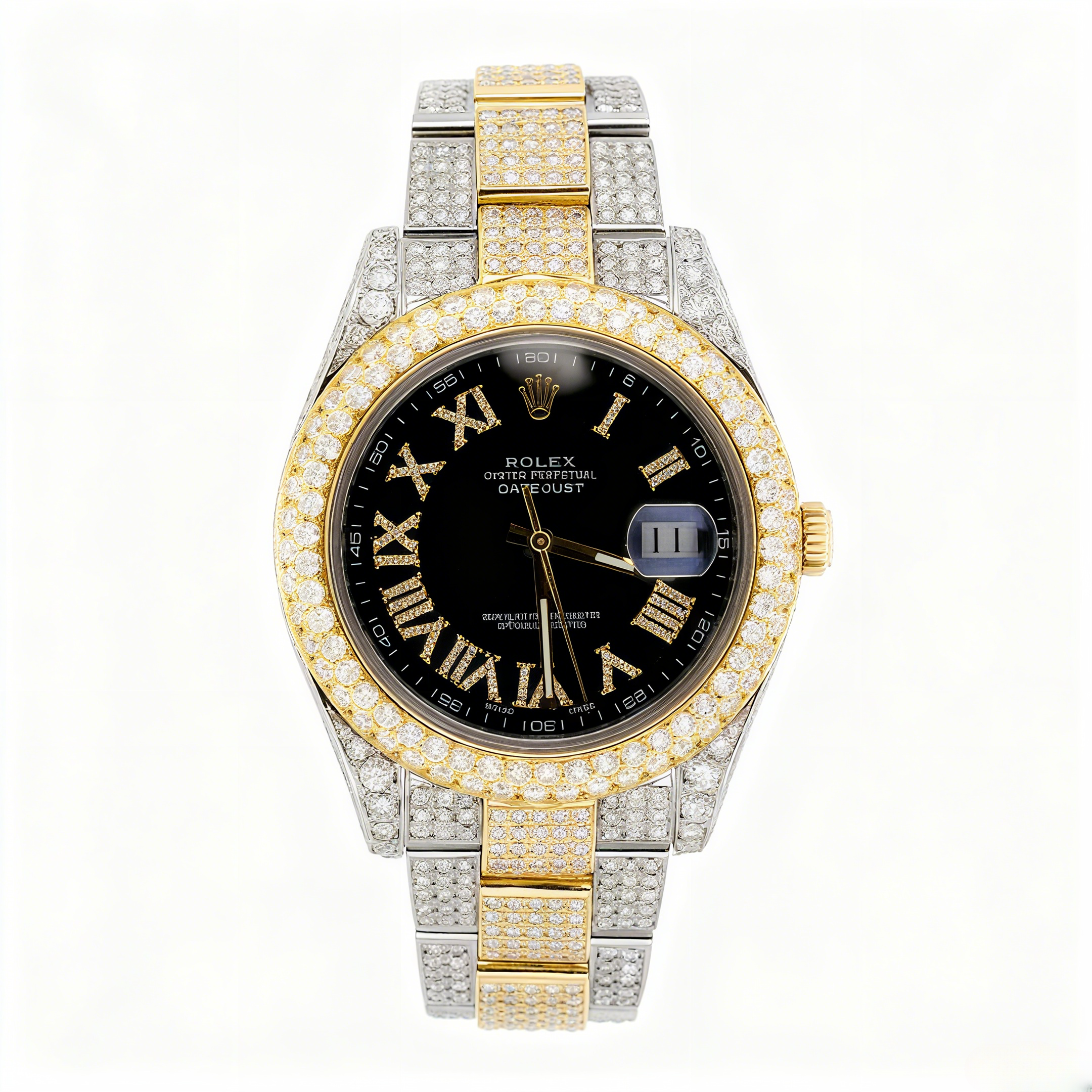 40MM Custom Full-Diamond Day-Date