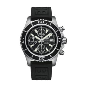 Breitling Superocean Chronograph 44 Black Dial Rubber Strap