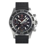 Breitling Superocean Chronograph 44 Black & Red Dial Rubber Strap