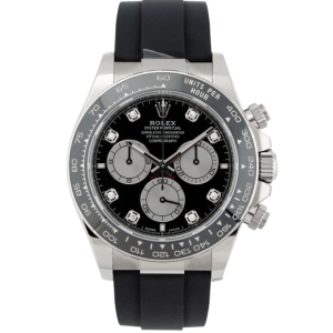Daytona Cosmograph White Gold Black Diamond Dial Oysterflex 2023 – 126519LN