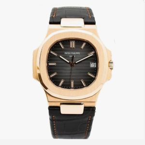 Patek Philippe Nautilus 5711R Black Dial Rubber Strap Watch