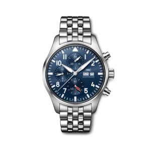 IWC Pilot’s Watch Chronograph 41 Stainless Steel Blue Dial Bracelet IW388102