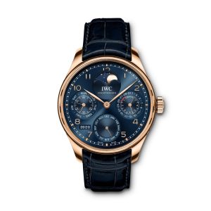IWC Portugieser Rose Gold men’s automatic mechanical watch in Blue Replica Watch IW503312