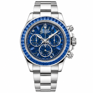 Rolex Cosmograph Daytona Arolla Project Style Skeleton Blue Sapphire Bezel 40mm